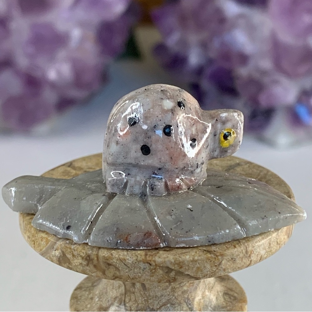 Miniature LADYBUG Stone Carving Mini BEETLE Figurine Soapstone LADYBIRD Insect